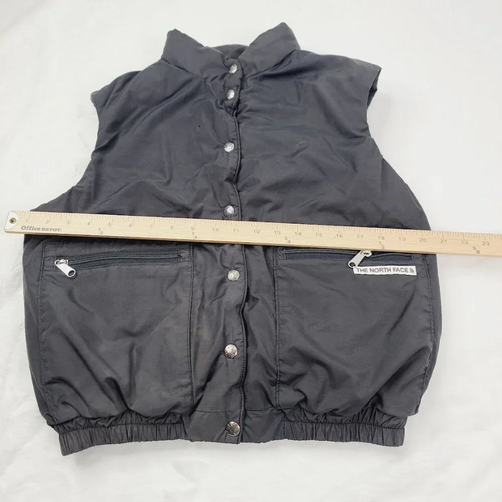 The North Face Men's‎ Black Sleeveless Dual Pocket Snap Fishing Puffer Vest Sz M